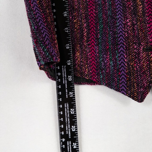 ilLOOMinations Danni Webb Vest Women Sz S/M Handwoven Multicolor Button Up Lined - Picture 8 of 9